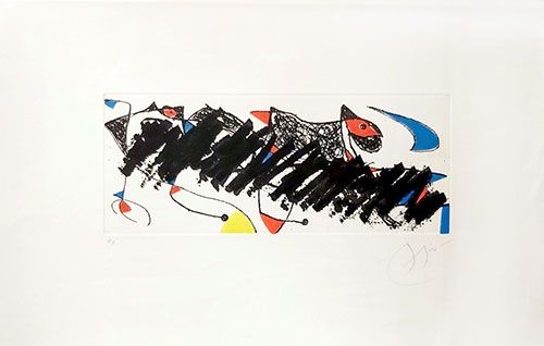 Гравюра Miró - Par dessus la haie