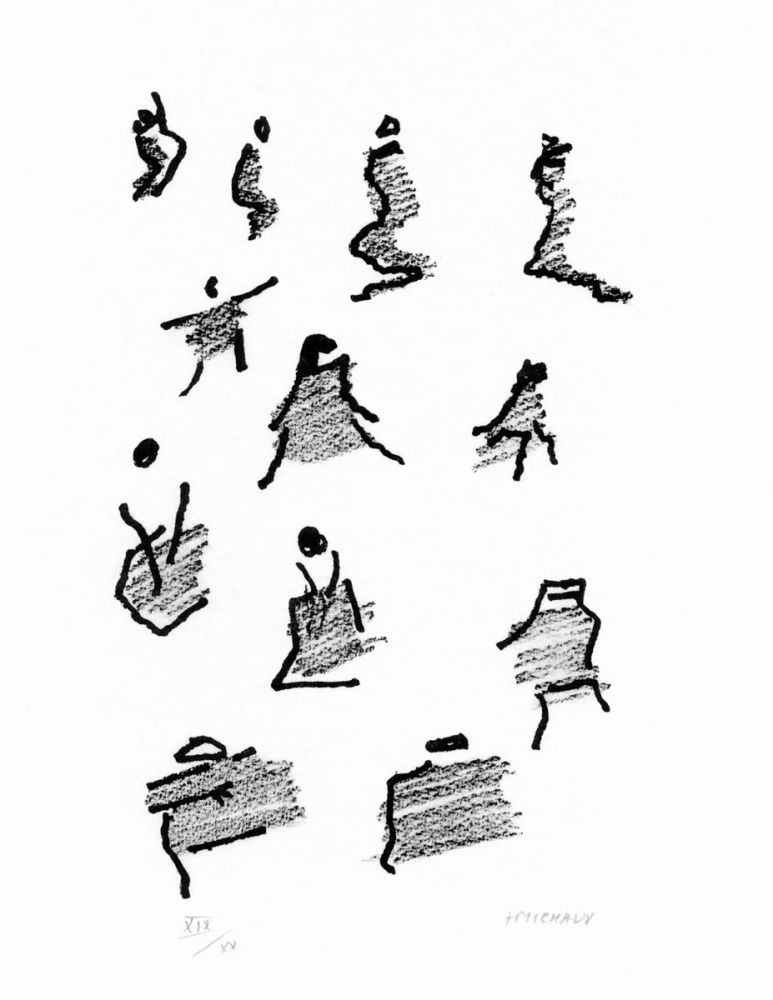 Литография Michaux - Par la voie des rythmes