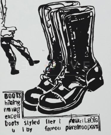 Сериграфия Warhol - Paratrooper Boots Positive