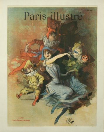 Литография Cheret - Paris  Illustré  10 Mars 1888