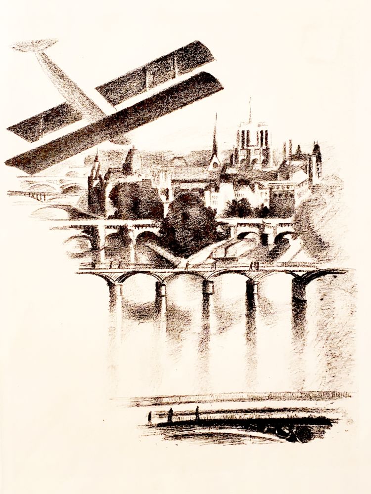 Литография Delaunay - Paris (Les Ponts et Notre-Dame)
