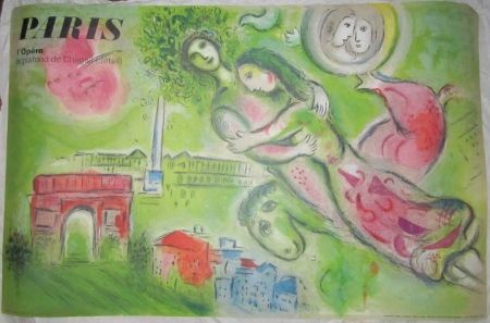 Литография Chagall - Paris l'opéra