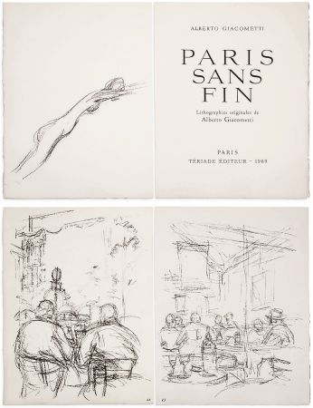Иллюстрированная Книга Giacometti - PARIS SANS FIN. 150 lithographies originales (1969)