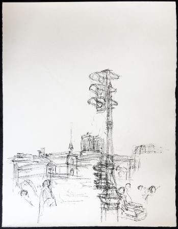 Литография Giacometti - Paris Sans Fin. 75ème planche (1961). 1964. Tirage à part à 20 ex.