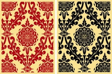 Сериграфия Fairey - Parlor Pattern Set (Cream and Red & Cream and Black) 