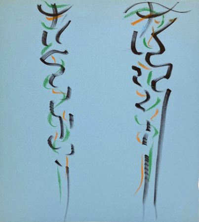 Нет Никаких Технических Debré - Pastels sur papier bleu, 1991. 