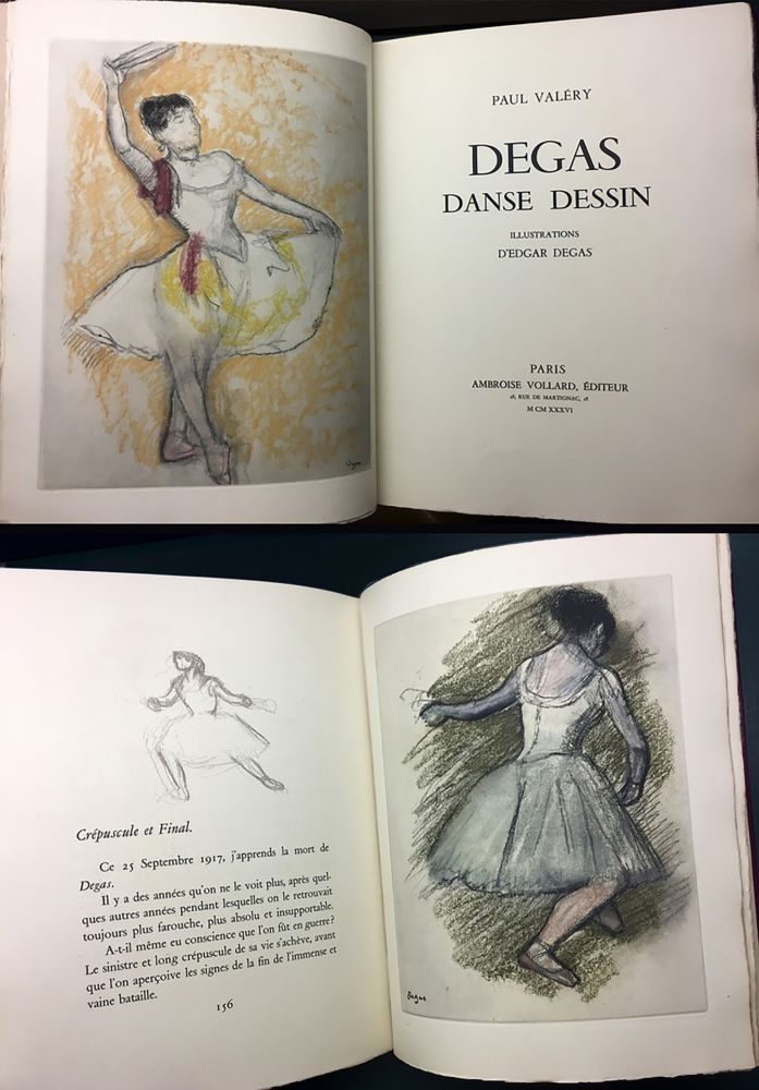 Иллюстрированная Книга Degas - Paul Valéry : DEGAS DANSE DESSIN. 26 gravures en couleurs (Vollard, Paris 1936).