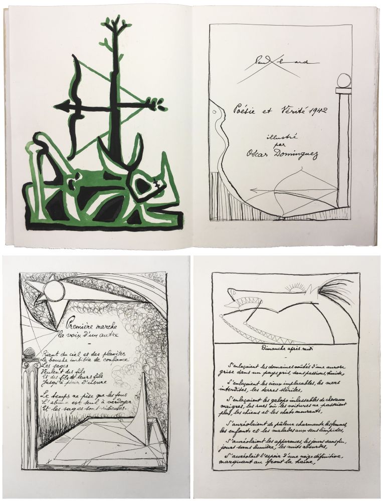 Иллюстрированная Книга Dominguez - Paul Éluard : POÉSIE ET VÉRITÉ 1942. 31 gravures originales (1947).