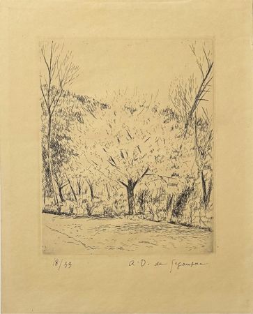 Гравюра Dunoyer De Segonzac - Paysage