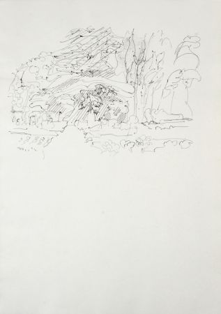 Гравюра Villon - Paysage, 1962