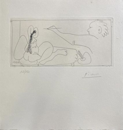 Литография Picasso - Peindre une dame