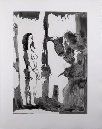 Акватинта Picasso - Peintre et modèle aux cheveux longs, 1966 - A fantastic original etching (Aquatint) by the Master!