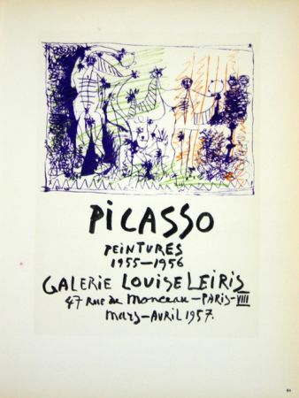 Литография Picasso (After) - Peintures  1955/1956