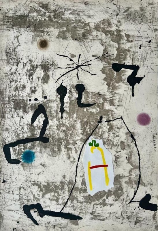 Акватинта Miró - Personatge I Estels V 