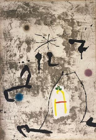 Акватинта Miró - Personatge I Estels V 