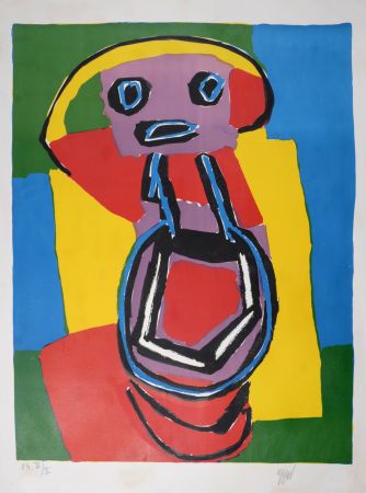 Литография Appel - Personnage, 1969 - Hand-signed