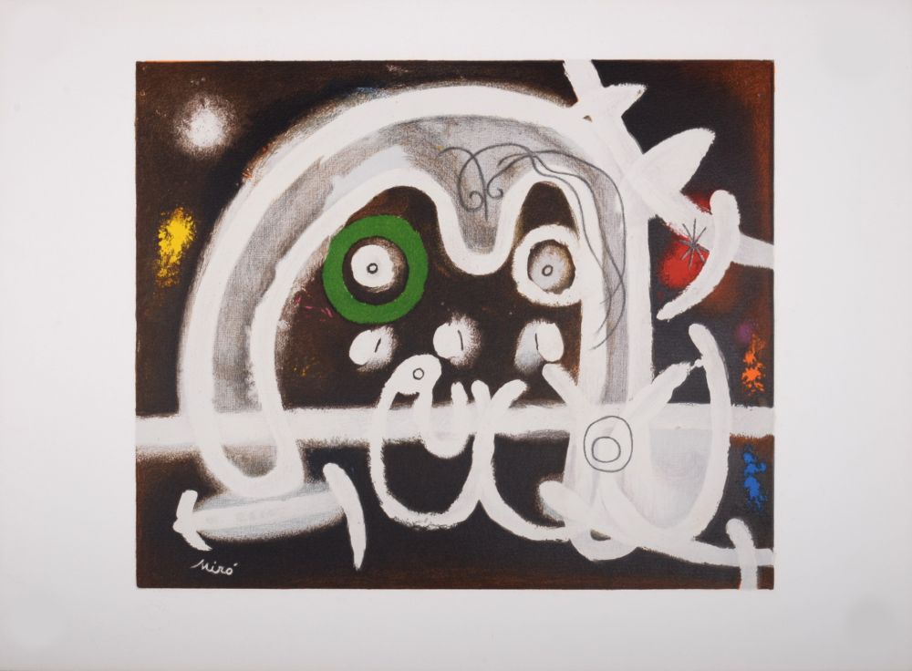 Литография Miró (After) - Personnage et Oiseau, 1984 - Limited Edition!