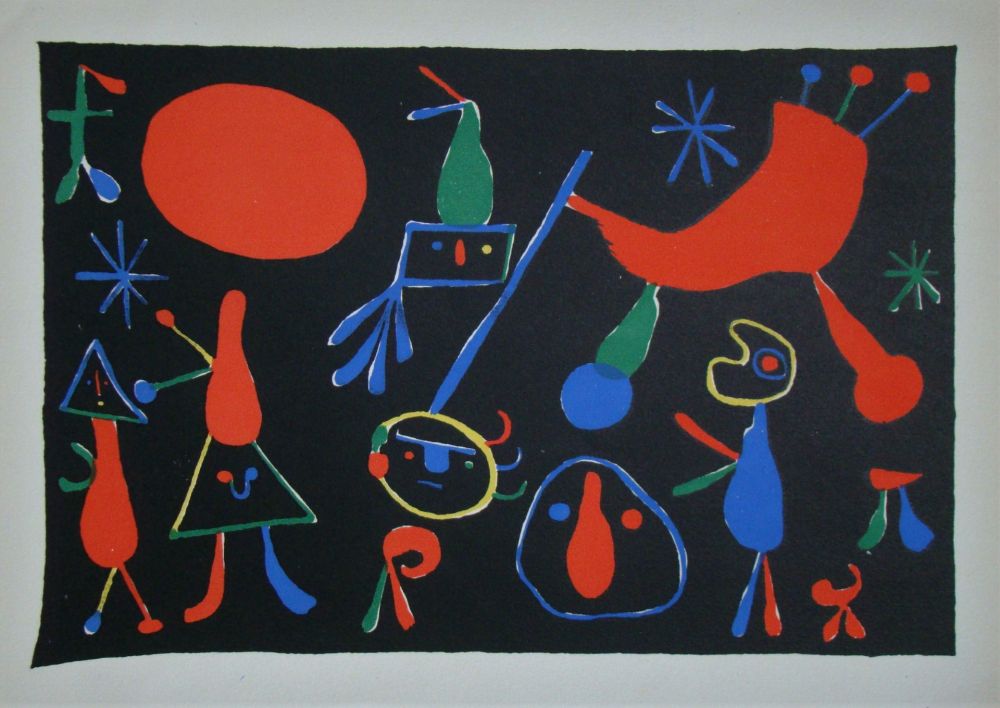 Литография Miró - Personnages