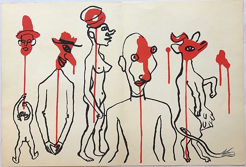 Литография Calder - Personnages I (1966)