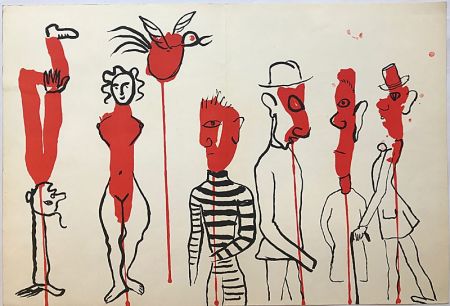 Литография Calder - Personnages II (1966)