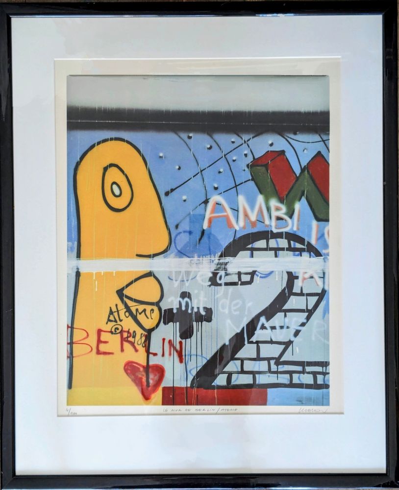 Литография Klasen - Peter Klasen  - The Berlin Wall / Le Mur de Berlin / Atome (circa 1980), Hand-Signed Original Lithograph