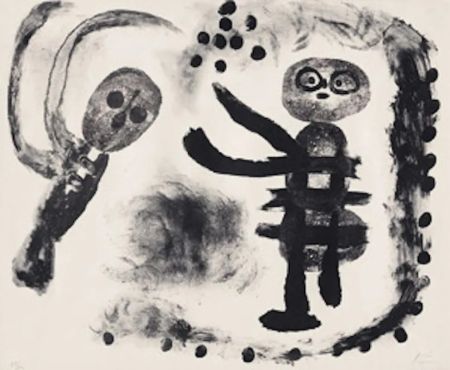 Литография Miró - Petite fille au bois