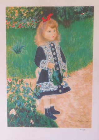 Литография Renoir - Petite fille au jardin