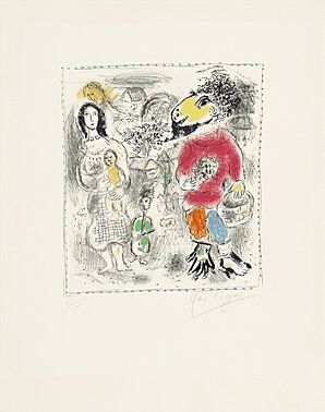 Литография Chagall - Petits paysans II (Kleinbauern II)
