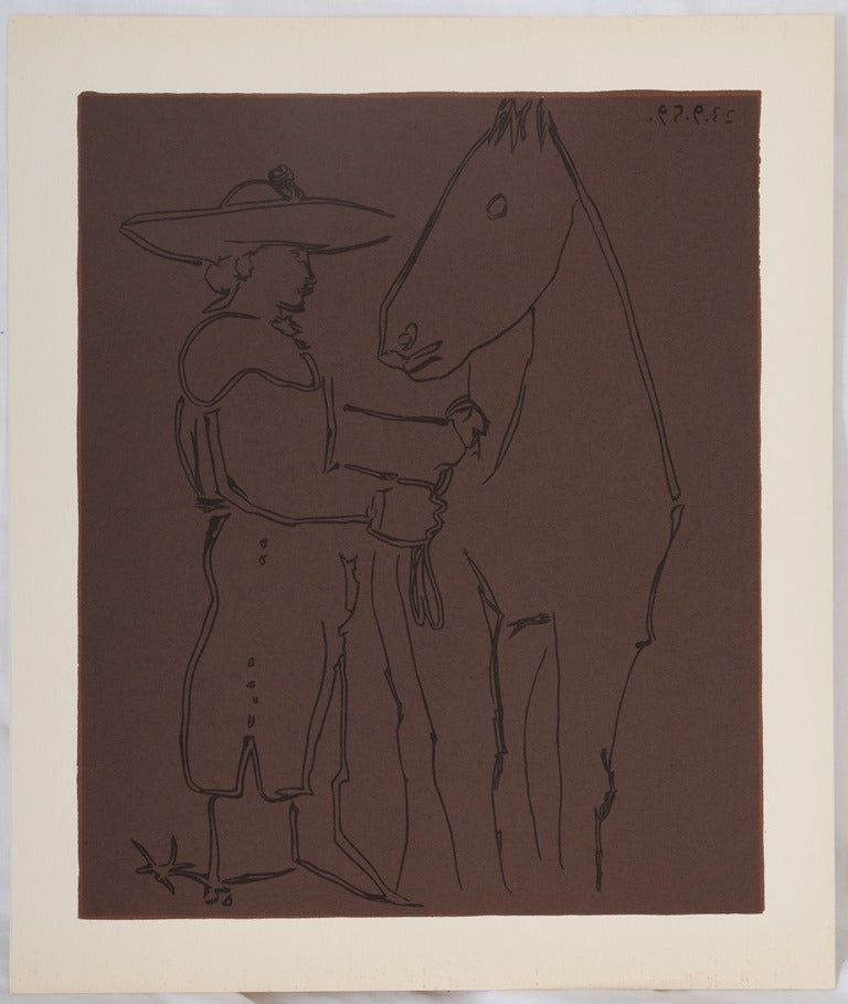 Линогравюра Picasso - Picador et cheval