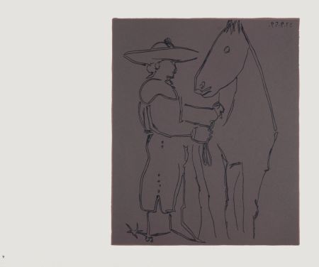Линогравюра Picasso (After) - Picador et cheval, 1962
