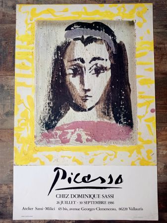 Гашение Picasso -  Picasso  Affiche pour l'exposition Picasso Chez Dominique Sassi, 1986