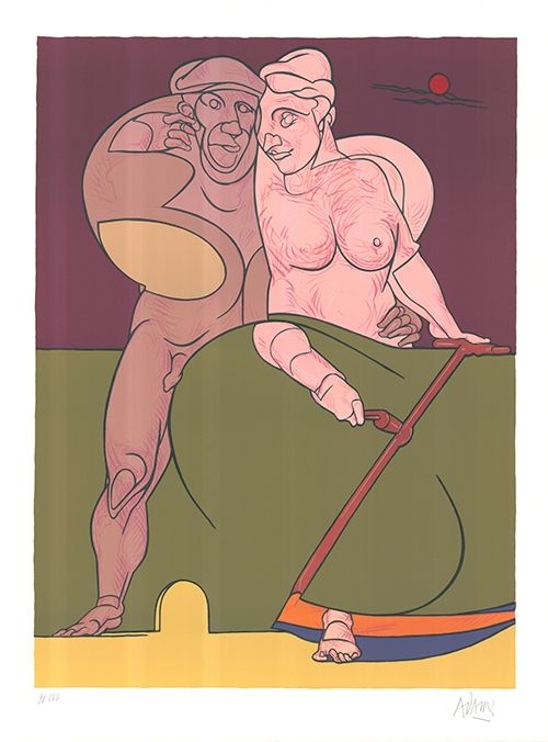 Литография Adami - Picasso et la femme neo-classique