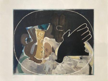 Офорт Braque (After) - Pichet et oiseau 