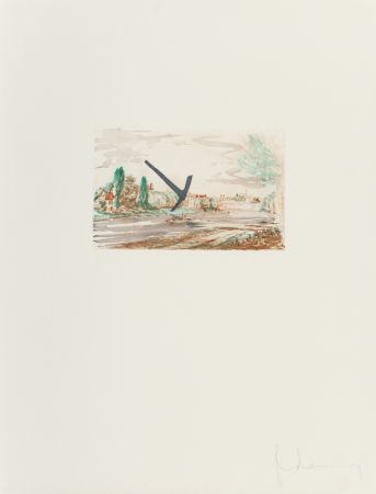 Гравюра Oldenburg - Pick-Axe Superimposed on a Drawing of Site by EL Grimm