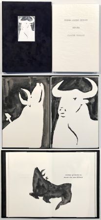 Иллюстрированная Книга Viallat - Pierre André Benoit. MEURS. Avec 3 encres de Chine originales de Claude Viallat (1970)