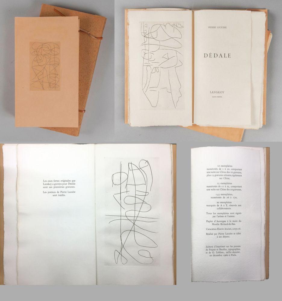 Иллюстрированная Книга Lanskoy - Pierre Lecuire : DÉDALE. Lanskoy eaux-fortes. Exemplaire avec suite des gravures (1960)