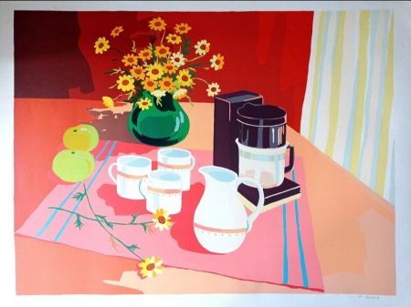 Литография Unknown - Pierre Roux, Still Life with Apples, 1970s, Hand signed Lithograph