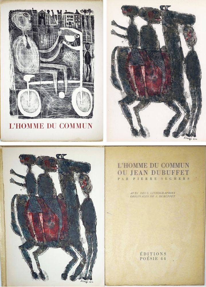 Иллюстрированная Книга Dubuffet - Pierre Seghers : L'HOMME DU COMMUN ou Jean Dubuffet (1944).