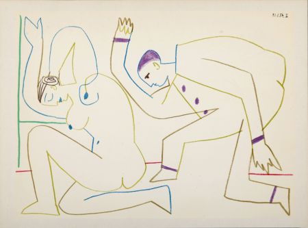 Литография Picasso - Pierrot, 1954