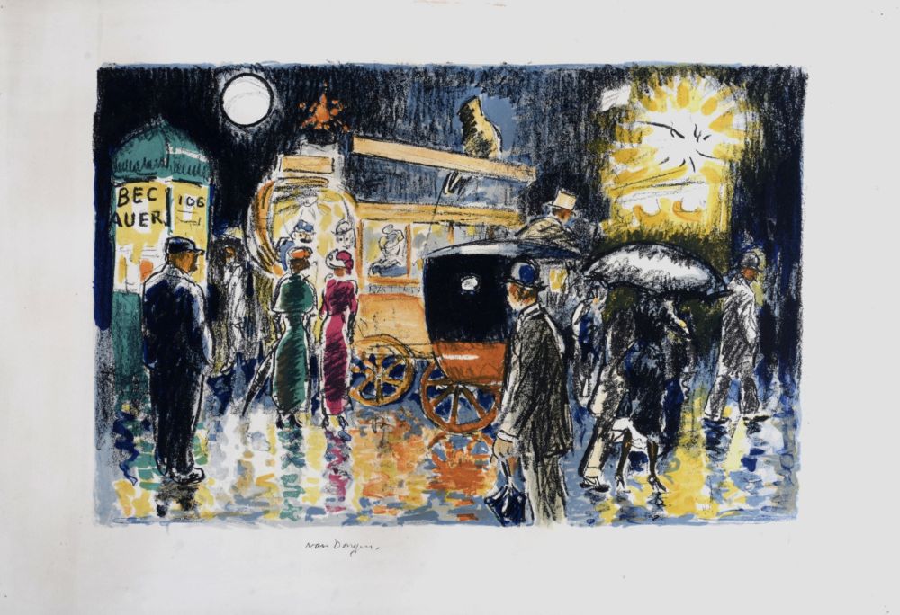 Литография Van Dongen - Pigalle, La nuit, c. 1950