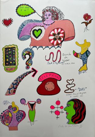 Литография De Saint Phalle - Pills
