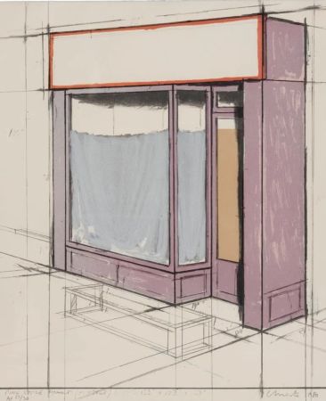 Многоэкземплярное Произведение Christo - Pink Store Front, Project (from Marginalia)