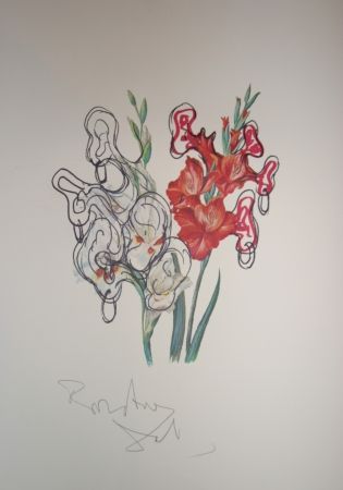 Литография Dali - Pirates Gladioli (surrealistic flowers)