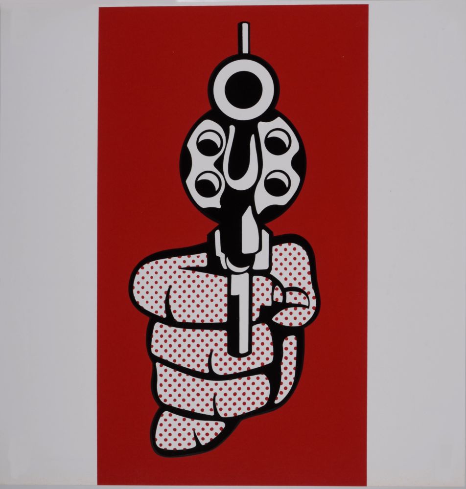 Сериграфия Lichtenstein - Pistol, 1968 - Scarce Banner edition!