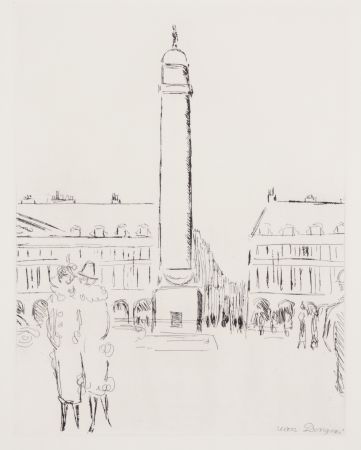 Гравюра Van Dongen - Place Vendôme 