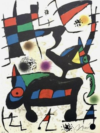 Литография Miró - Plate I from Oda à Joan Miró