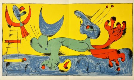 Литография Miró - Playing Dog