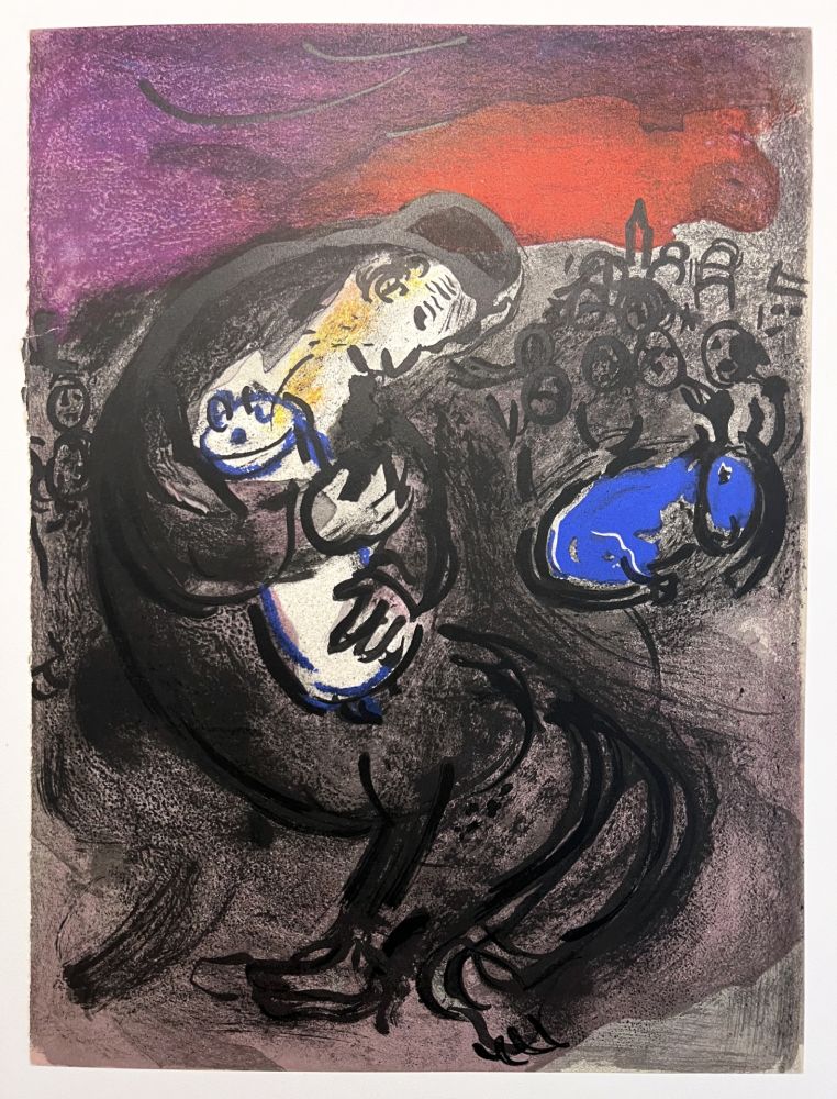 Литография Chagall - PLEURS DE JÉRÉMIE. Lithographie originale pour 