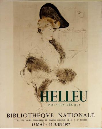 Литография Helleu - Pointes  Seches  Bibliotheque Nationale