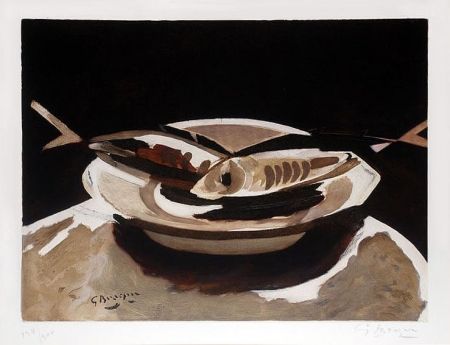Гравюра Braque - Poissons (Fish), c. 1956